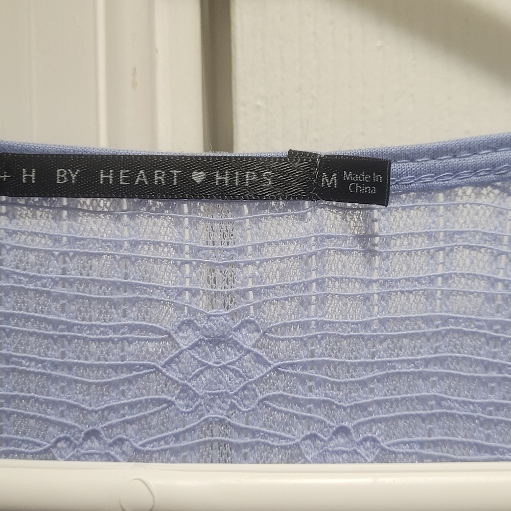 Heart Hips Light Blue Lace Blouse